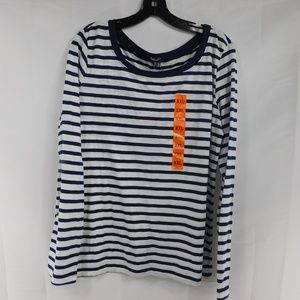 Splendid Horizontal Stripe button back top XXL